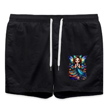 Charming butterfly fairy - Swim Trunks - black - Front - AI Model Male 185 light (185cm)