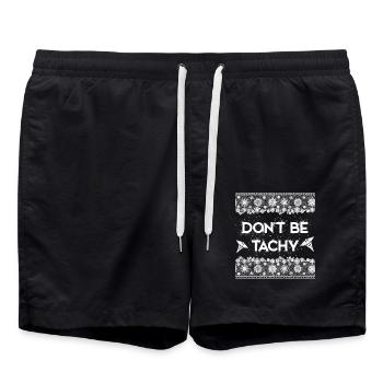 Christmas Nurse Christmas Don't Be Tachy - Swim Trunks - black - Front - AI Model Male 185 light (185cm)