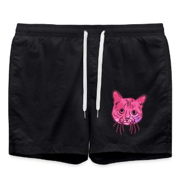 Munchkin cat Munchkin cat Colorful - Swim Trunks - black - Front - AI Model Male 185 light (185cm)