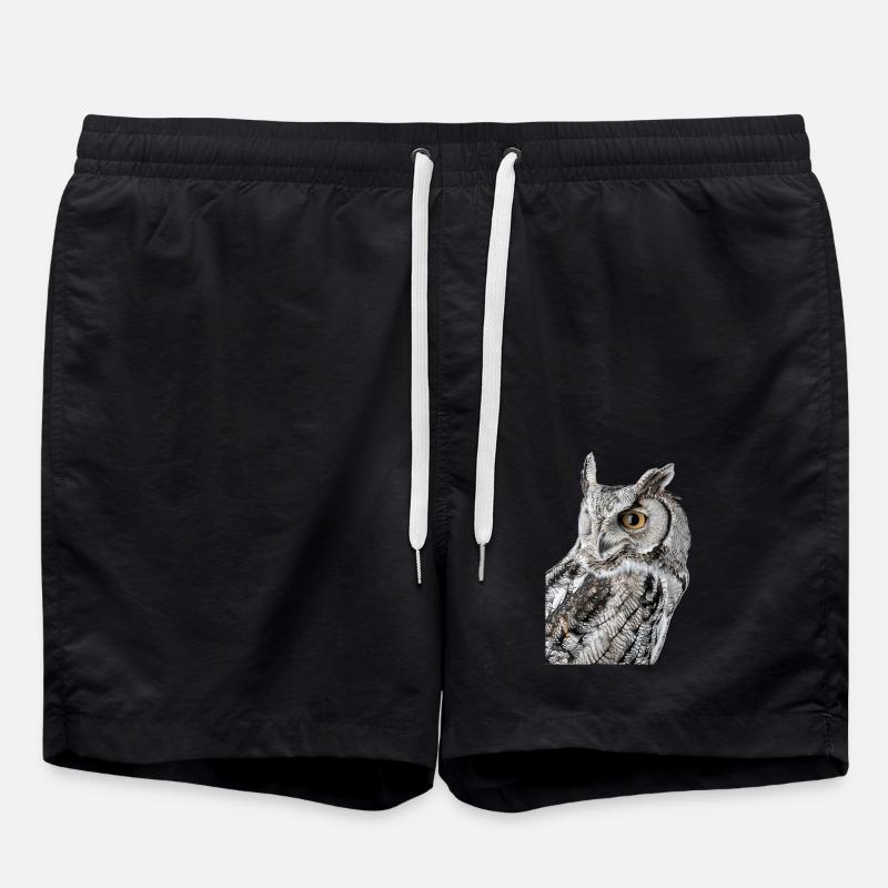 Owl - Swim Trunks - black