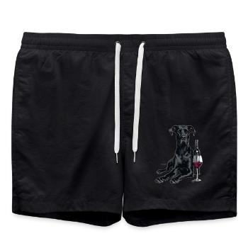 Deutsche Dogge - Badeshorts - Schwarz - Vorne - AI Model Male 185 light (185cm)