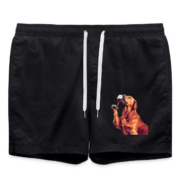 Golden retriever - Short de bain - noir - Devant - AI Model Male 185 light (185cm)