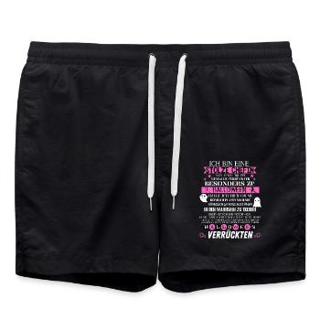 ich bin ein stolze chefin Halloween Lustig - Badeshorts - Schwarz - Vorne - AI Model Male 185 light (185cm)