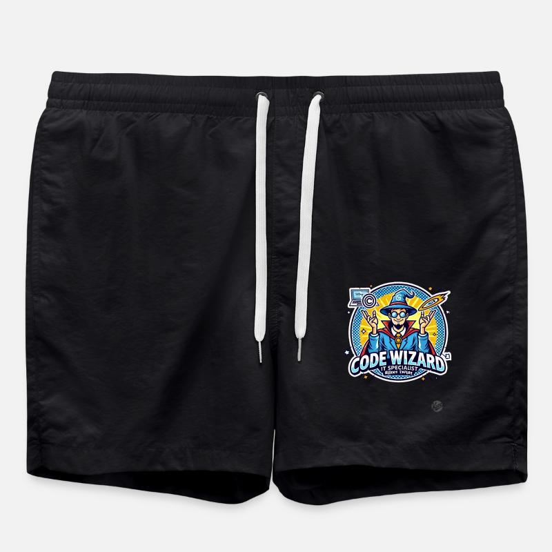Code-Zauberer Neustart-Spezialist IT-Experte - Badeshorts - Schwarz