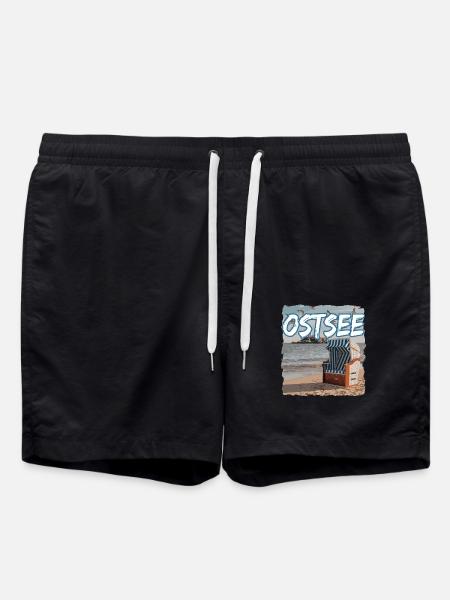 Ostsee Strandkorb - Badeshorts - Schwarz