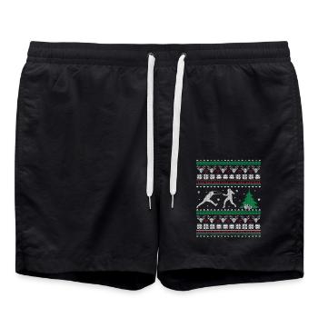 Funny Fencing Christmas Gifts - Swim Trunks - black - Front - AI Model Male 185 light (185cm)
