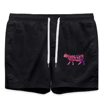 Manx cat Manx cat Colorful - Swim Trunks - black - Front - AI Model Male 185 light (185cm)