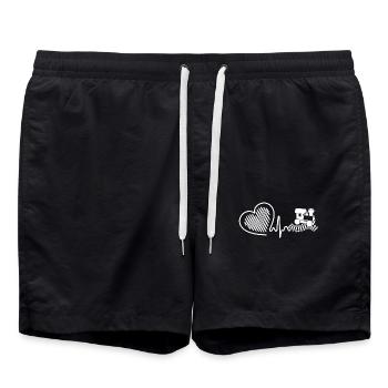 Model railroad Model railroad Heartbeat - Swim Trunks - black - Front - AI Model Male 185 light (185cm)
