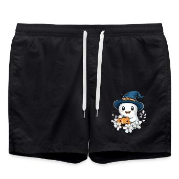 Halloween Geist Geschenk Frauen Männer Kinder Deko - Badeshorts - Schwarz - Vorne - AI Model Male 185 light (185cm)
