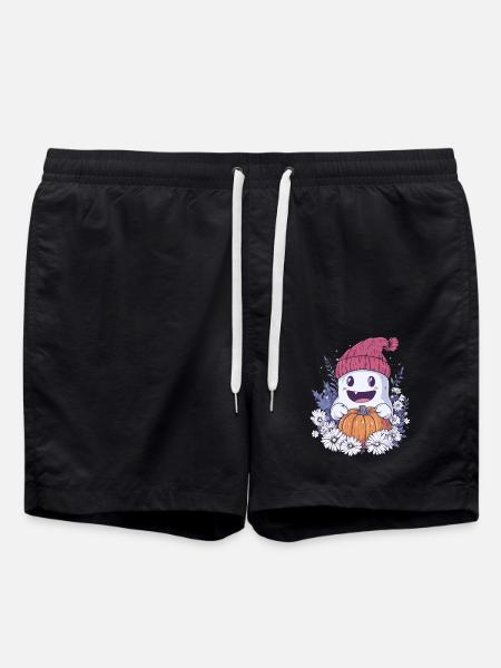 Halloween Geist Geschenk Frauen Männer Kinder Deko - Badeshorts - Schwarz