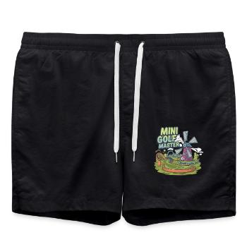 Golf Minigolf Minigolfer Golfer - Badeshorts - Schwarz - Vorne - AI Model Male 185 light (185cm)