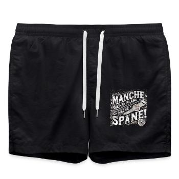 Certains font des plans, je fais des jetons - Short de bain - noir - Devant - AI Model Male 185 light (185cm)