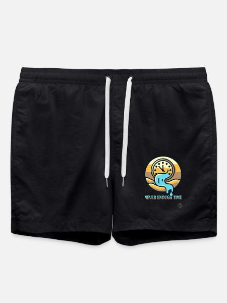 There's never enough time - Swim Trunks - black