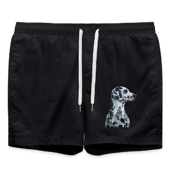 Dalmatian - Swim Trunks - black - Front - AI Model Male 185 light (185cm)