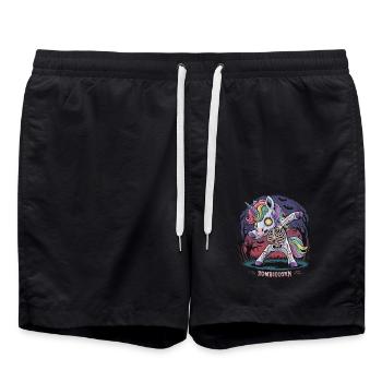 Zombiecorn für Anti Einhorn Fans - Badeshorts - Schwarz - Vorne - AI Model Male 185 light (185cm)