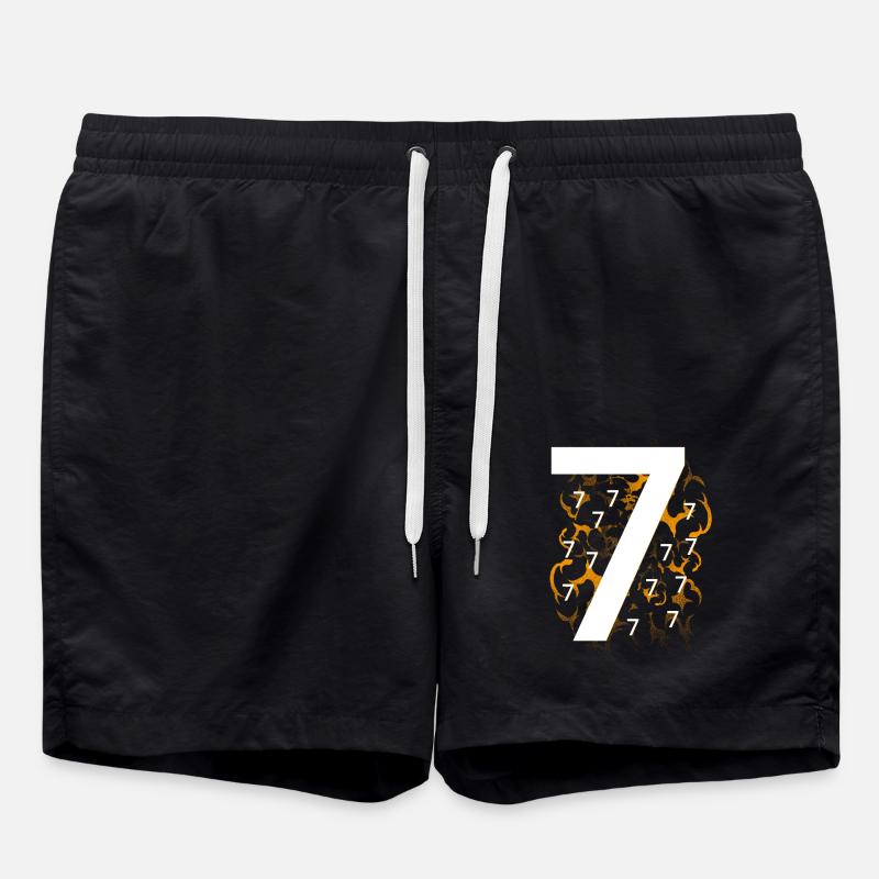 Many sevens - Swim Trunks - black