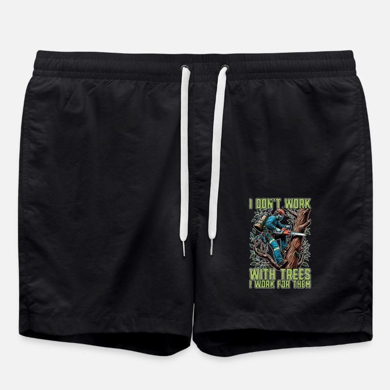 Tree Surgeon I Don't Work Arborist Tree Surgeons - Badeshorts - Schwarz