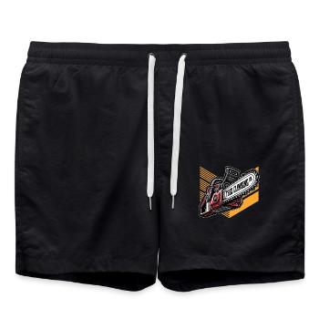 Tree Surgeon Tree Climbing Arborist Woodworker - Badeshorts - Schwarz - Vorne - AI Model Male 185 light (185cm)