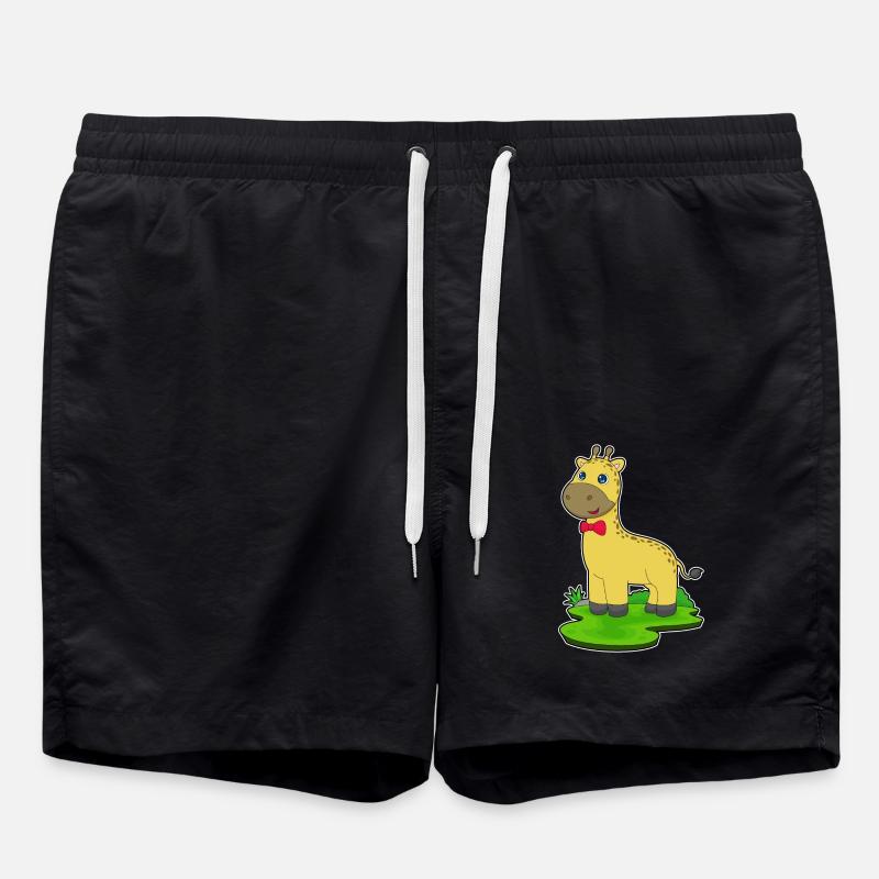 Giraffe Bow - Swim Trunks - black