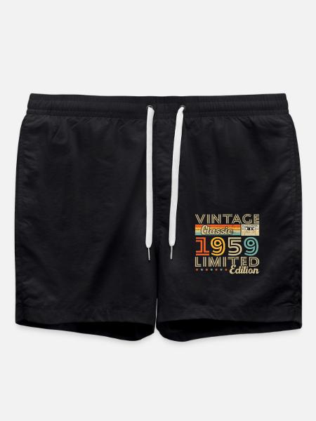Cadeau d'anniversaire Vinatge 1959 - Short de bain - noir