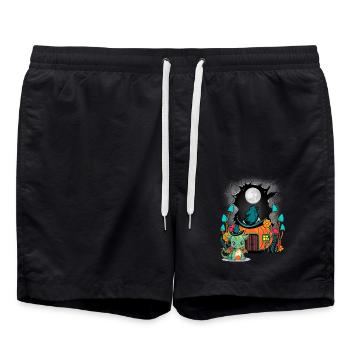 Pumpkin Halloween Dragon Dragon Child Kids Baby - Swim Trunks - black - Front - AI Model Male 185 light (185cm)
