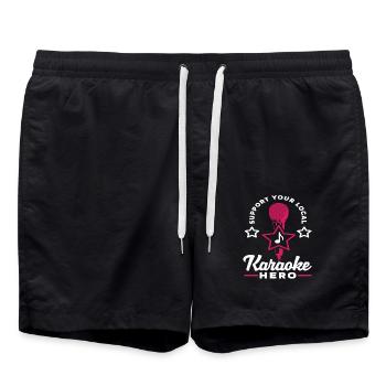 Soutenez votre héros local du karaoké - Short de bain - noir - Devant - AI Model Male 185 light (185cm)