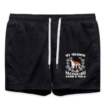 American Bulldog Has Four Legs And A Tail - Swim Trunks - black - Front - AI Model Male 185 light (185cm)