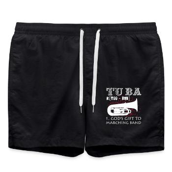 Tuba Definition - Swim Trunks - black - Front - AI Model Male 185 light (185cm)