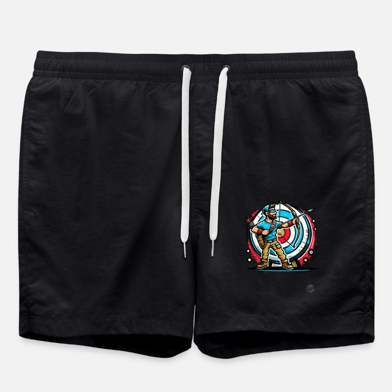 Super Bogenschütze – Pfeil und Bogen - Badeshorts - Schwarz