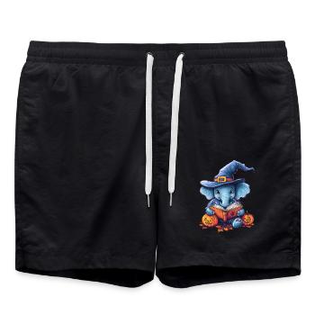 Éléphant Halloween Cadeau Femmes Hommes Enfants - Short de bain - noir - Devant - AI Model Male 185 light (185cm)