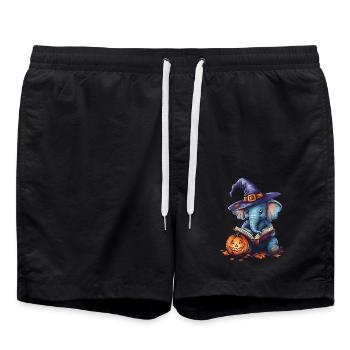 Elephant Halloween Gift Women Men Kids - Swim Trunks - black - Front - AI Model Male 185 light (185cm)