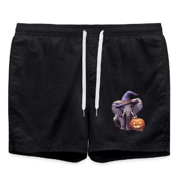 Elephant Halloween Gift Women Men Kids - Swim Trunks - black - Front - AI Model Male 185 light (185cm)
