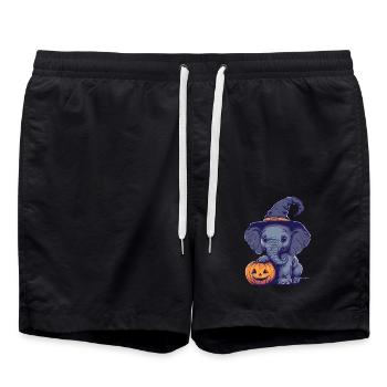 Elephant Halloween Gift Women Men Kids - Swim Trunks - black - Front - AI Model Male 185 light (185cm)