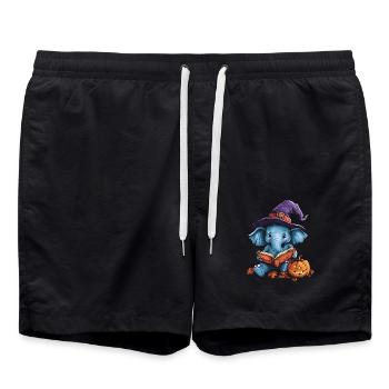Elephant Halloween Gift Women Men Kids - Swim Trunks - black - Front - AI Model Male 185 light (185cm)