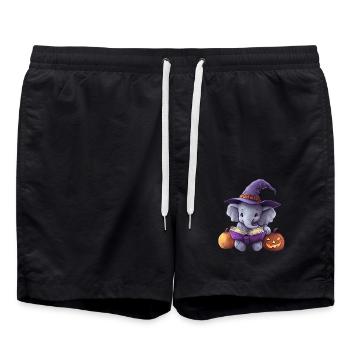 Éléphant Halloween Cadeau Femmes Hommes Enfants - Short de bain - noir - Devant - AI Model Male 185 light (185cm)