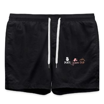 Peace love Oud - Badeshorts - Schwarz - Vorne - AI Model Male 185 light (185cm)