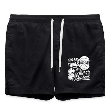 Christmas Santa I'm The Realest - Swim Trunks - black - Front - AI Model Male 185 light (185cm)