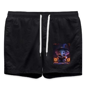 Elephant Halloween Gift Women Men Kids - Swim Trunks - black - Front - AI Model Male 185 light (185cm)
