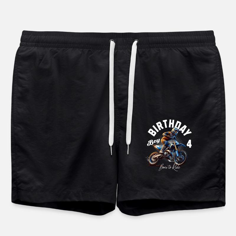 4e anniversaire de motocross - Short de bain - noir