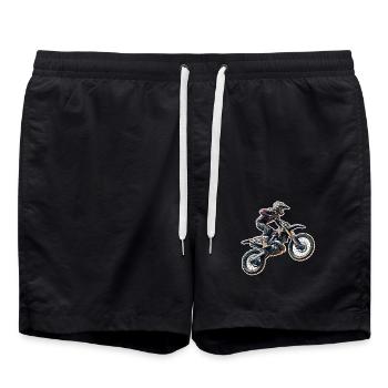 Motocross - Short de bain - noir - Devant - AI Model Male 185 light (185cm)