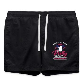 Appelez-moi belle et emmenez-moi au karaoké - Short de bain - noir - Devant - AI Model Male 185 light (185cm)