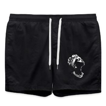 Afro American Heritage Black History Month - Swim Trunks - black - Front - AI Model Male 185 light (185cm)