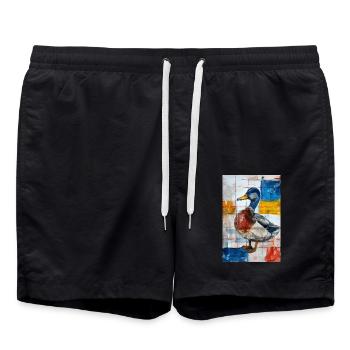 Duck - Swim Trunks - black - Front - AI Model Male 185 light (185cm)