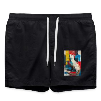 Hermine - Short de bain - noir - Devant - AI Model Male 185 light (185cm)