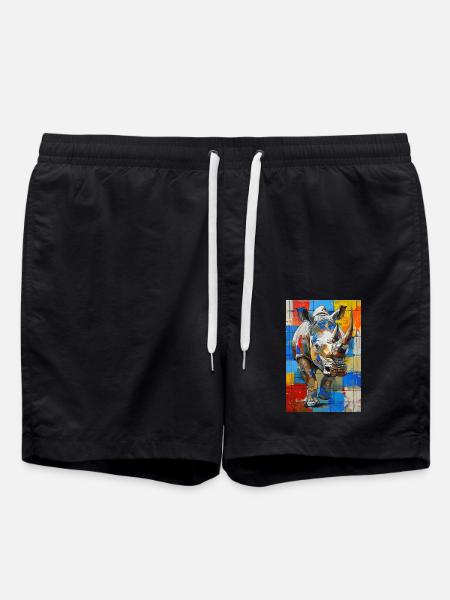 Nashorn - Badeshorts - Schwarz