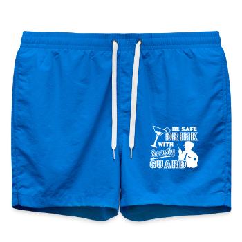 Security Guard Drink with Security Guard - Swim Trunks - cobalt blue - Front