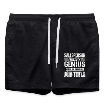 Salesperson Salesperson Job Title - Swim Trunks - black - Front - AI Model Male 185 light (185cm)