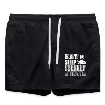 Surgeon Eat Sleep Surgery Repeat - Swim Trunks - black - Front - AI Model Male 185 light (185cm)