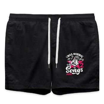 J’étais normal il y a 2 chansons - Short de bain - noir - Devant - AI Model Male 185 light (185cm)