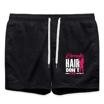 Karaoke Hair Don't Care - Swim Trunks - black - Front - AI Model Male 185 light (185cm)